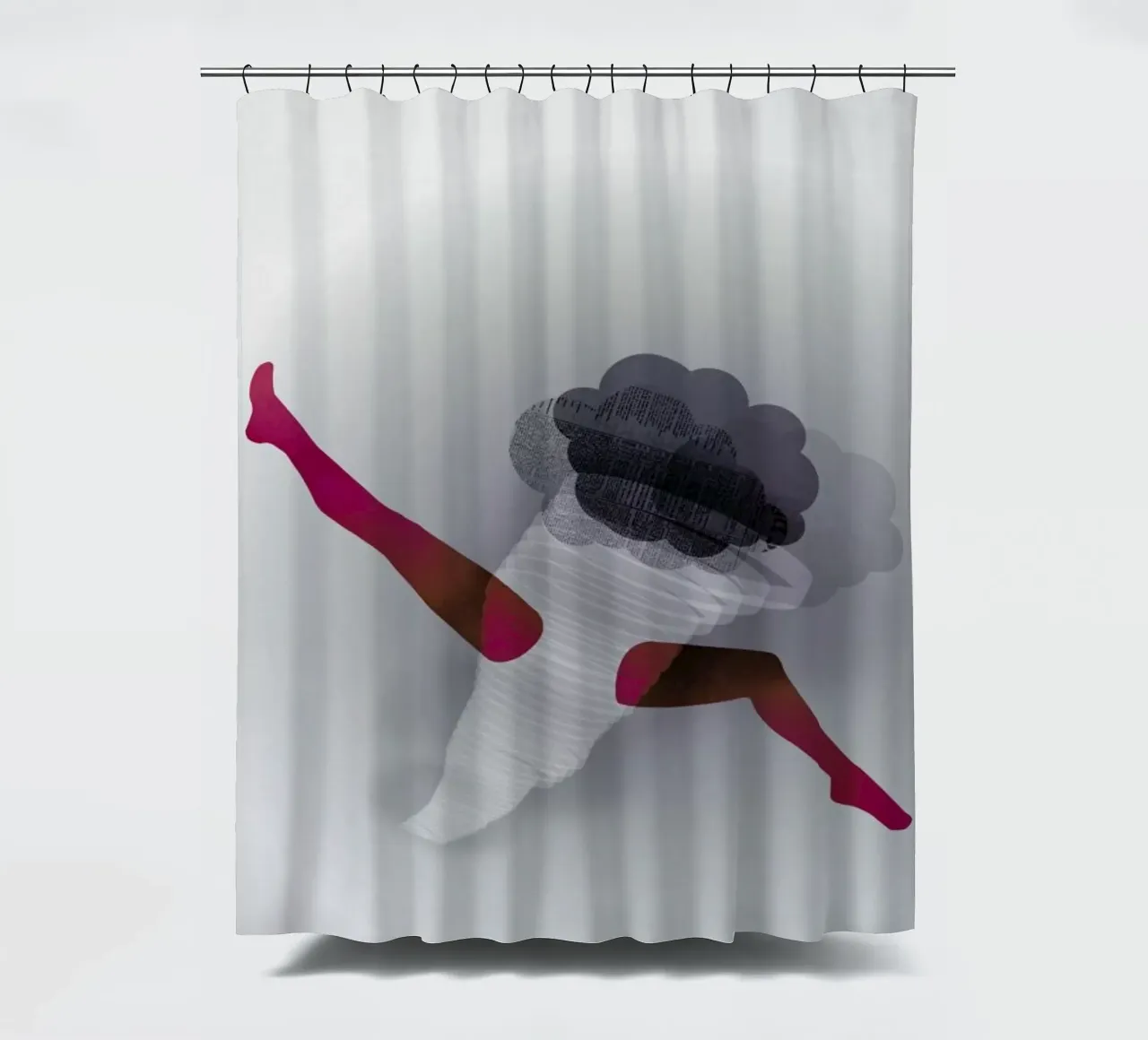 Furious shower curtain by Mie Frey Damgaard