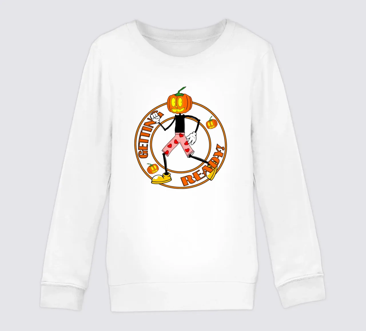 Kant-en-klare Jack-O'-Lantern kinder sweatshirt van sillyindustries