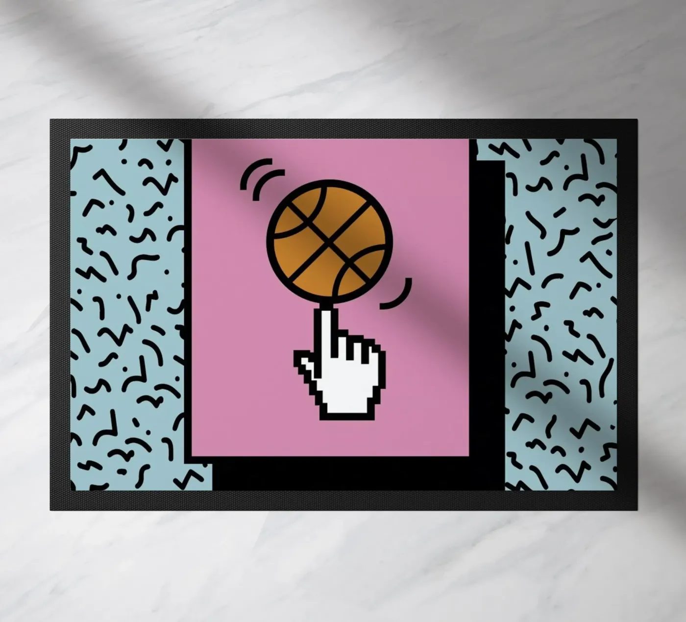 Ball Tricks doormat by Rachel Peck