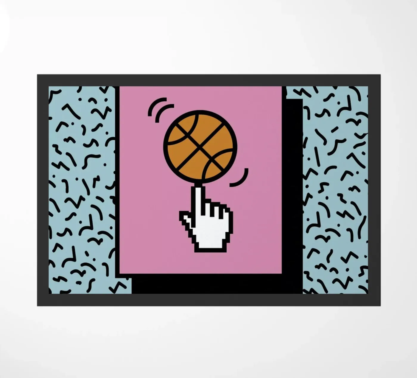 Ball Tricks doormat by Rachel Peck