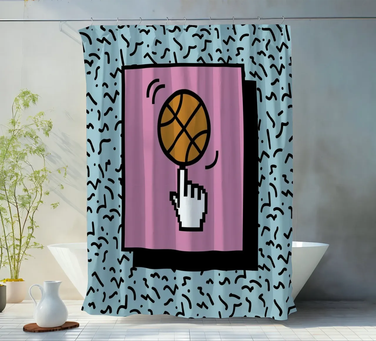 Ball Tricks tenda da doccia da Rachel Peck