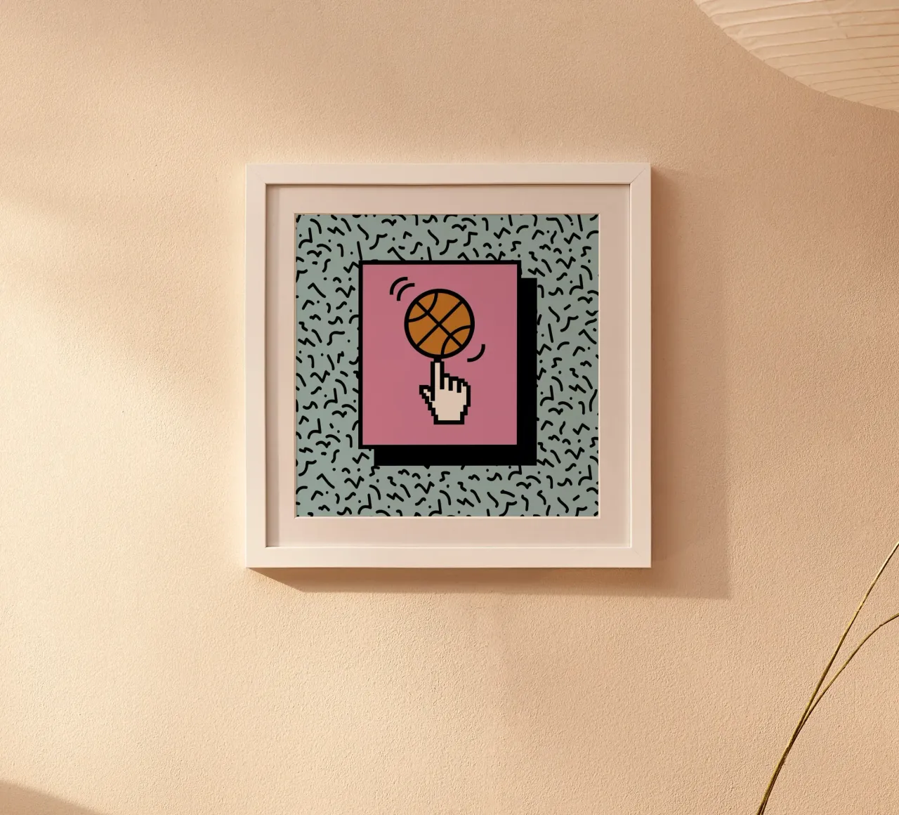 Ball Tricks poster con telaio in plastica da Rachel Peck