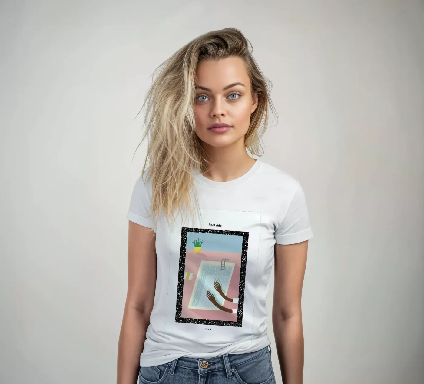 Pool Side t-shirt da donna da Rachel Peck