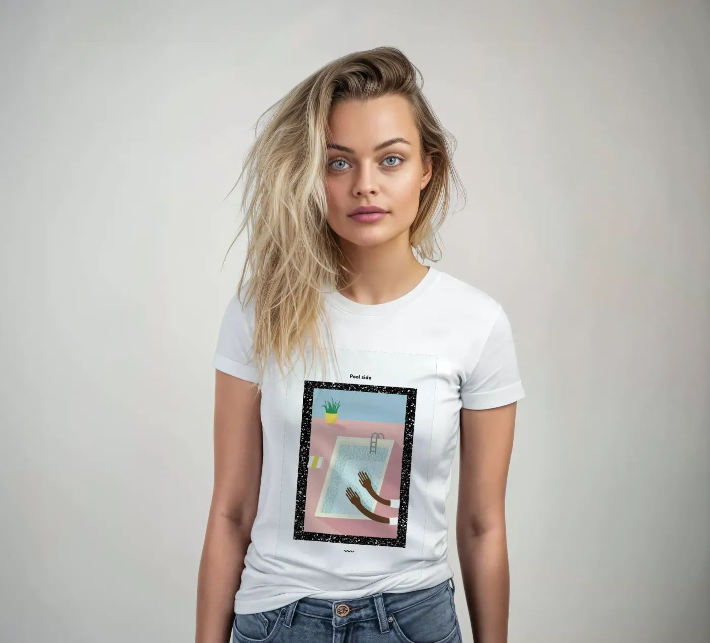 Pool Side t-shirt da donna da Rachel Peck