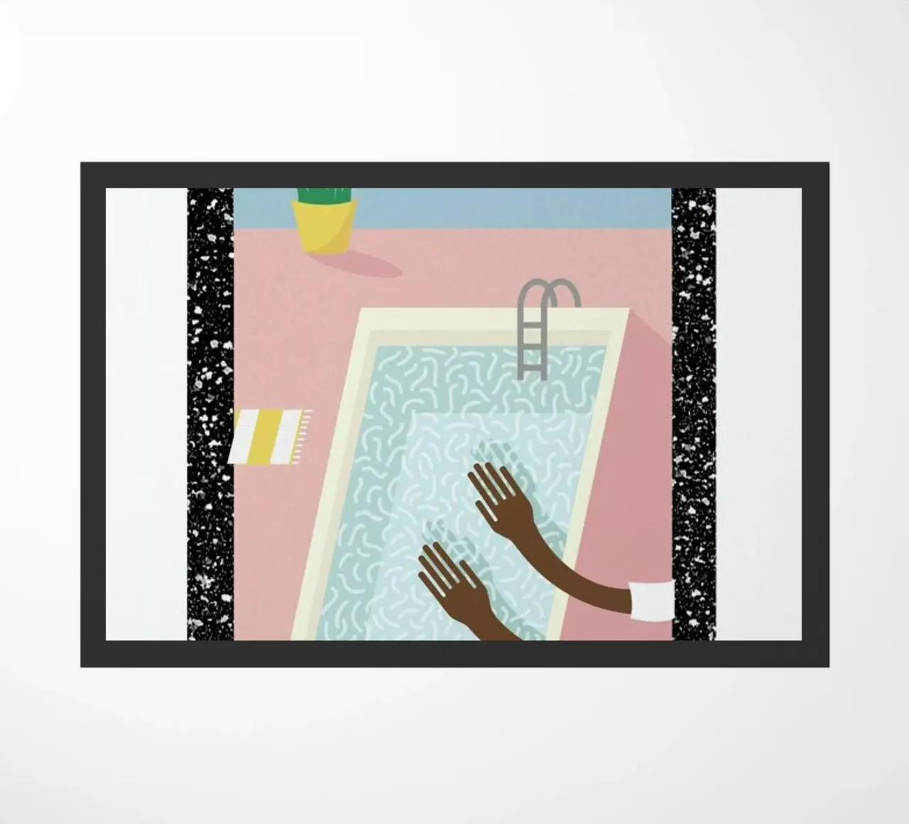 Pool Side deurmat van Rachel Peck