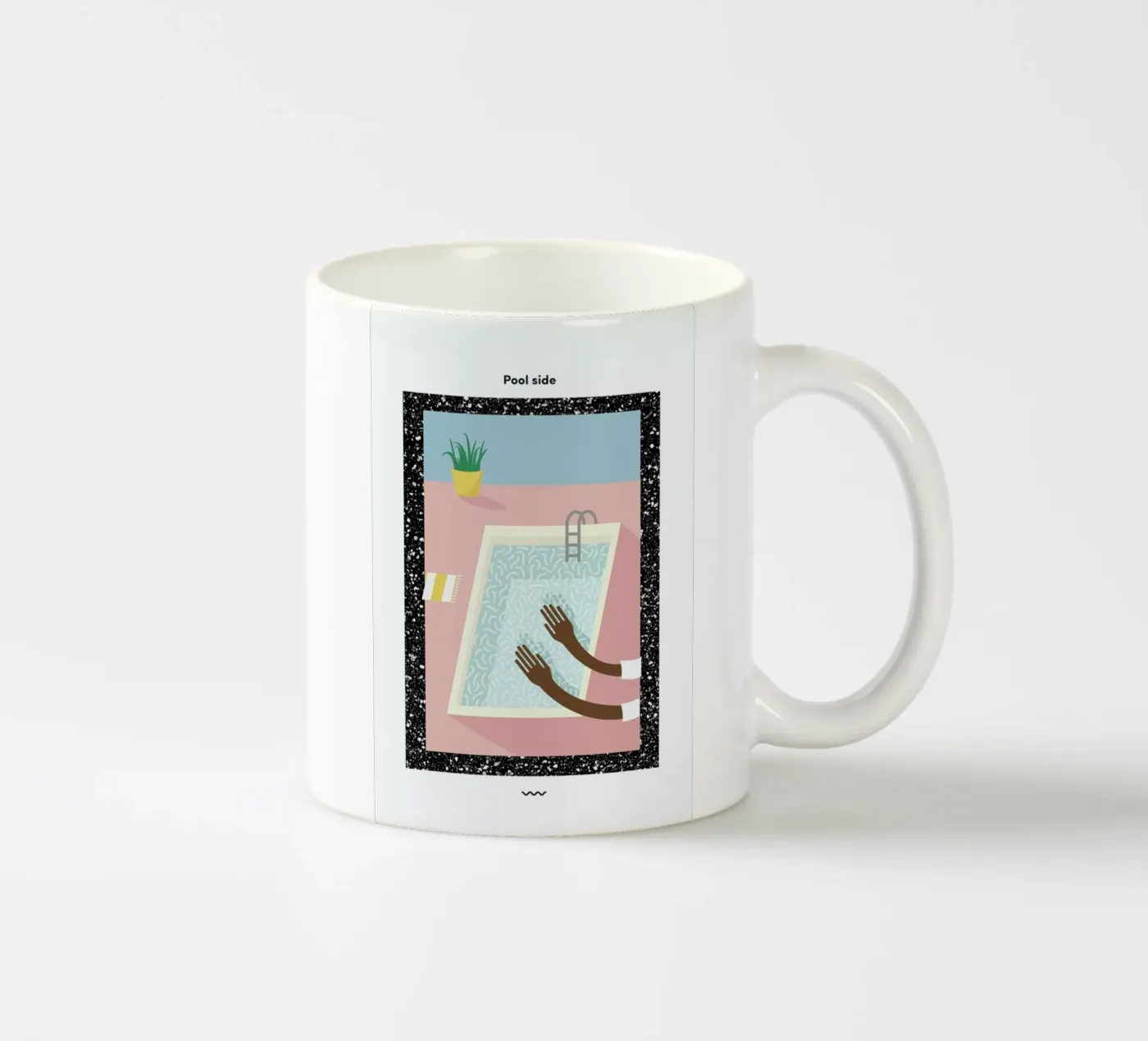 Pool Side ceramic mug by Rachel Peck