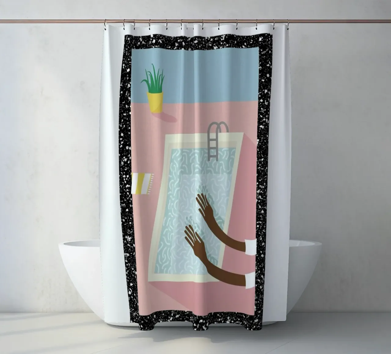 Pool Side Duschvorhang von Rachel Peck