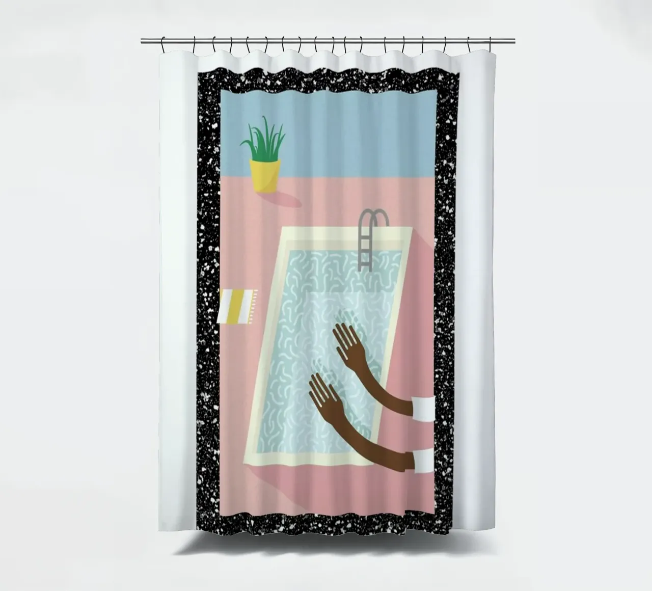 Pool Side Duschvorhang von Rachel Peck