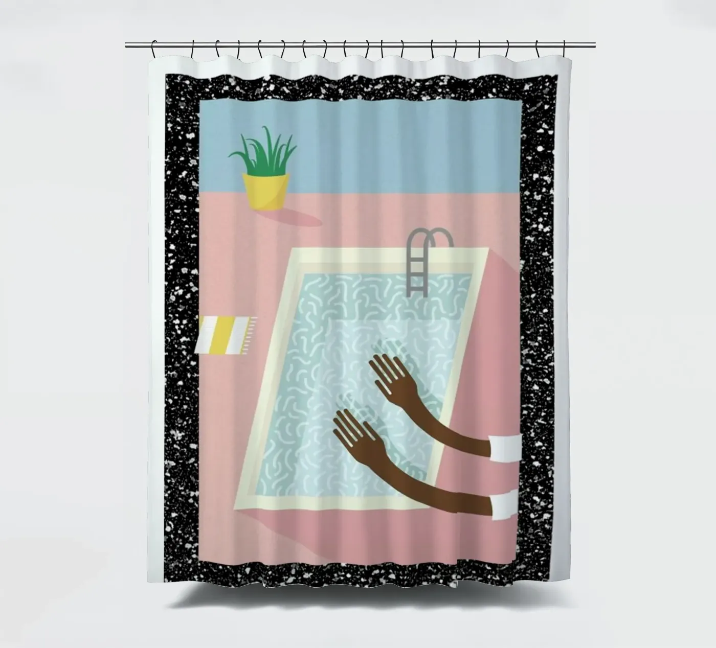 Pool Side Duschvorhang von Rachel Peck
