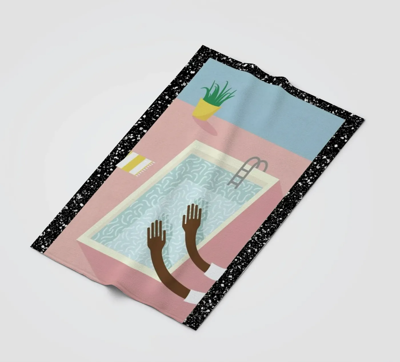 Pool Side fleece blanket by Rachel Peck