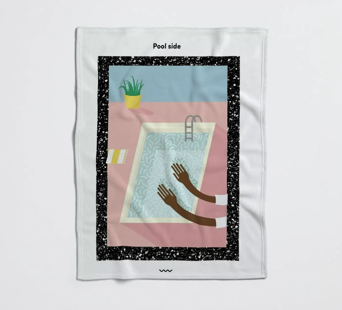 Pool Side fleece blanket by Rachel Peck