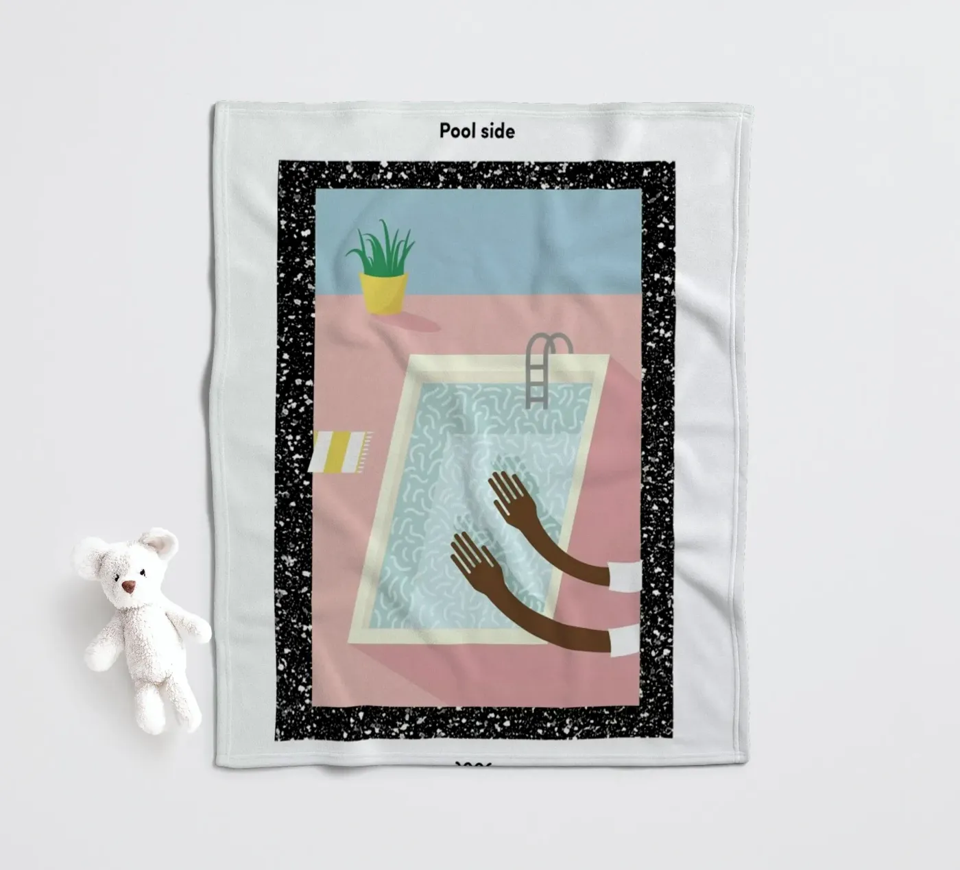 Pool Side fleece blanket by Rachel Peck