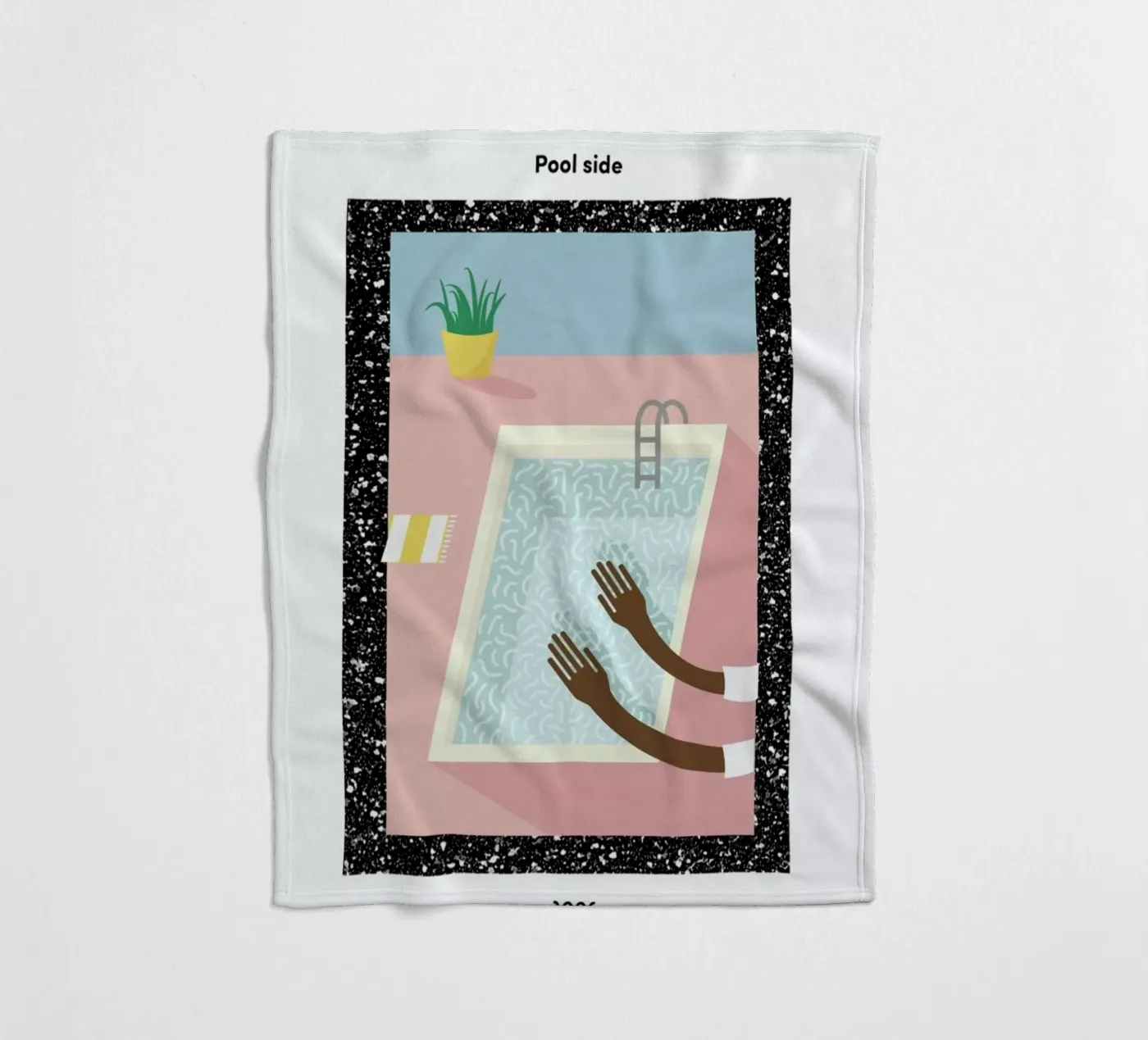 Pool Side fleece blanket by Rachel Peck