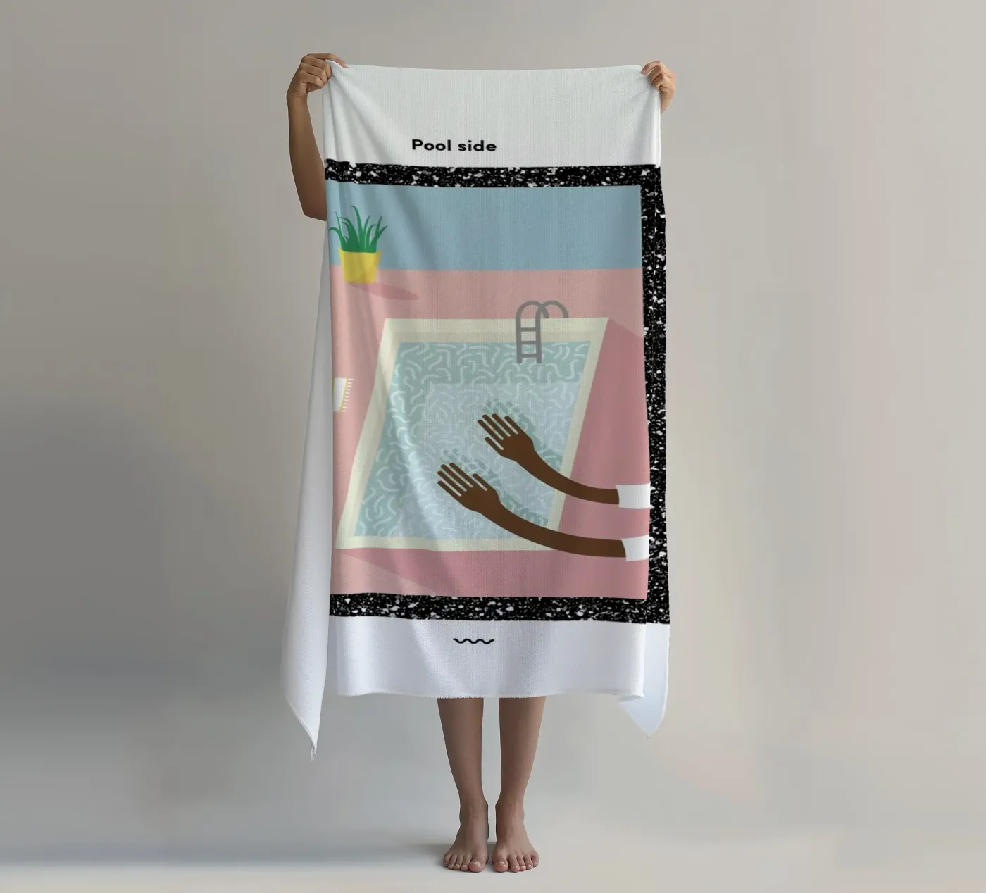 Pool Side beach towel by Rachel Peck