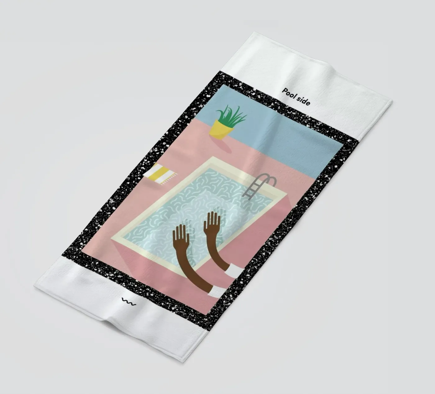 Pool Side beach towel by Rachel Peck