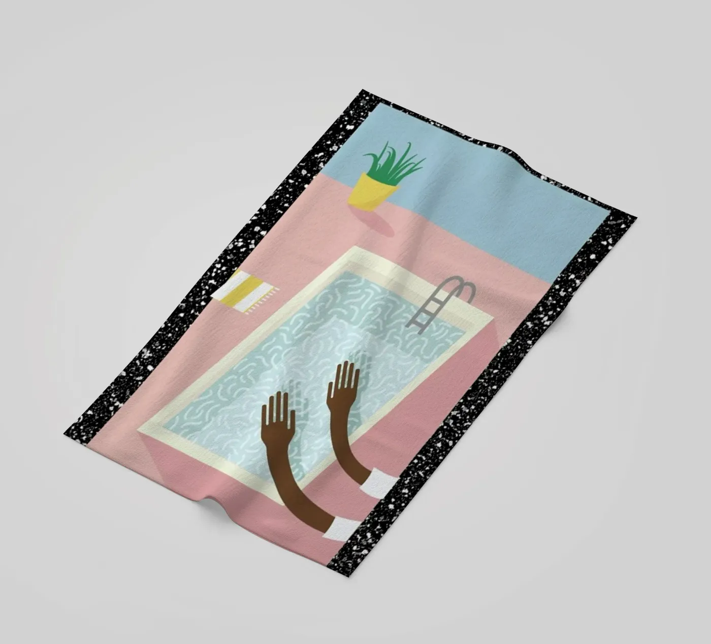 Pool Side beach towel by Rachel Peck