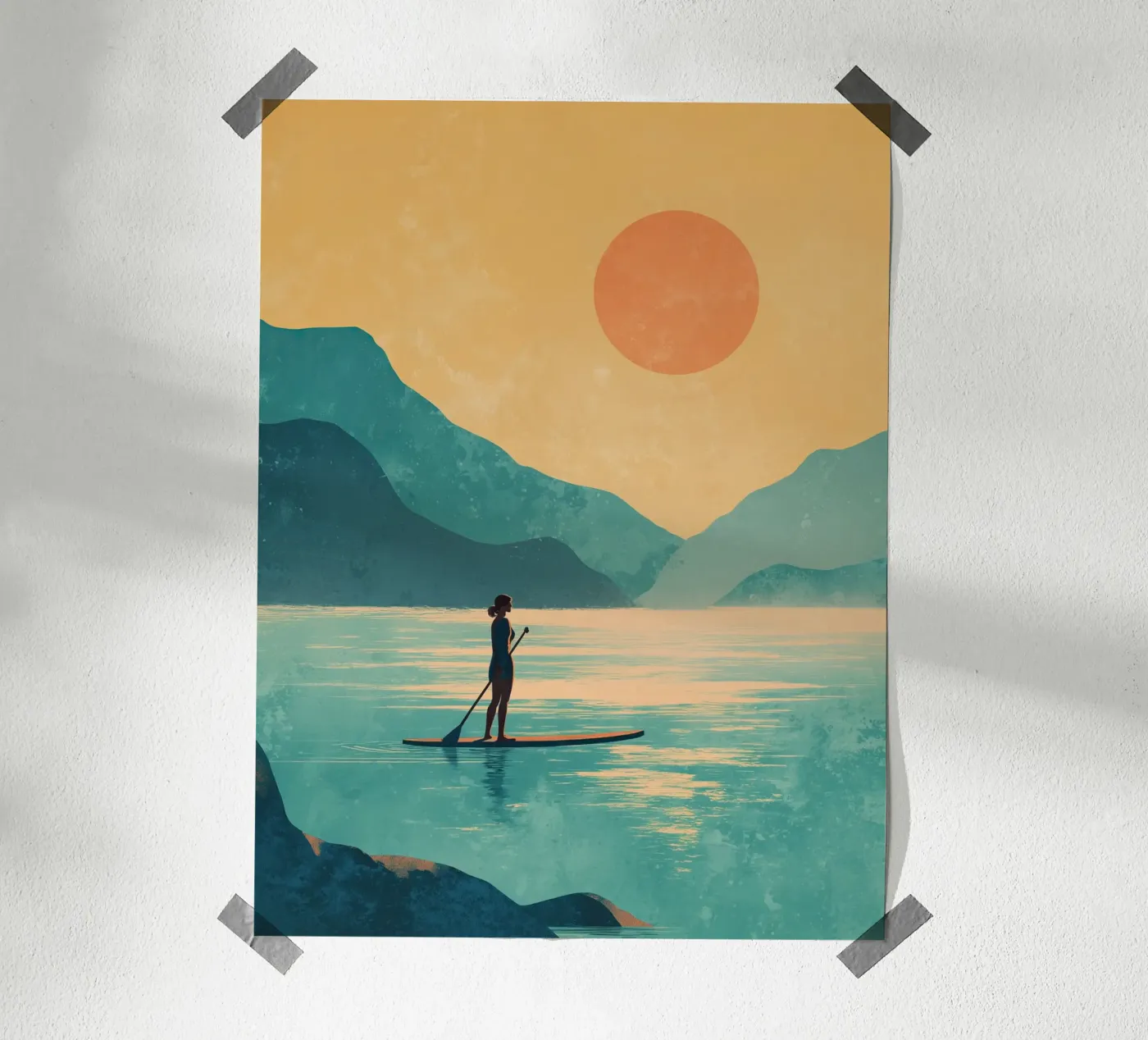 Paddle at Sunset poster da Noemi House