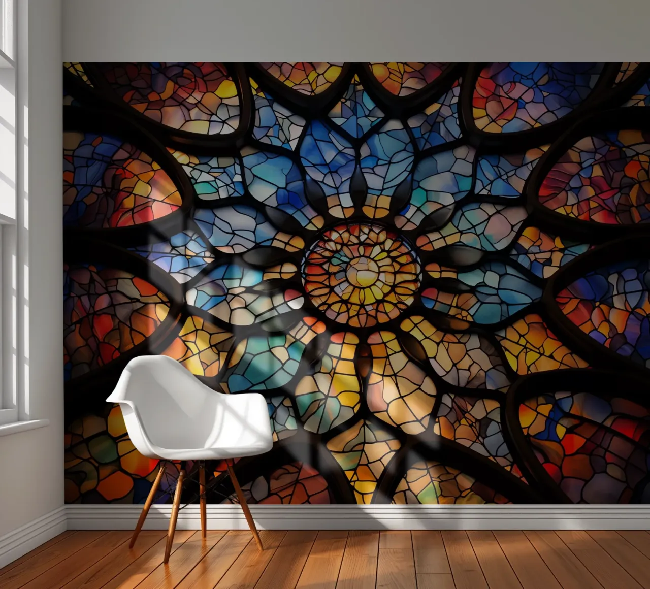 Vetrate e mosaici luminosi carta da parati fotografica da Théïa's Fantasia World