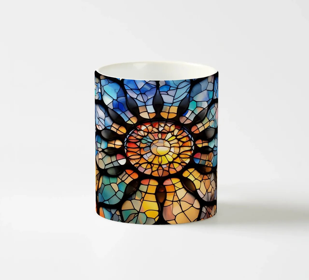 Vetrate e mosaici luminosi tazza in ceramica da Théïa's Fantasia World