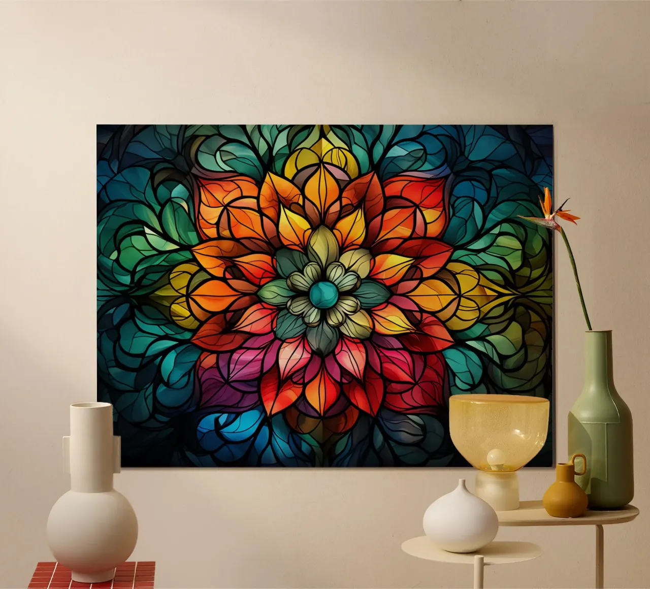 Vetrate e mosaici luminosi poster con telaio in plastica da Théïa's Fantasia World