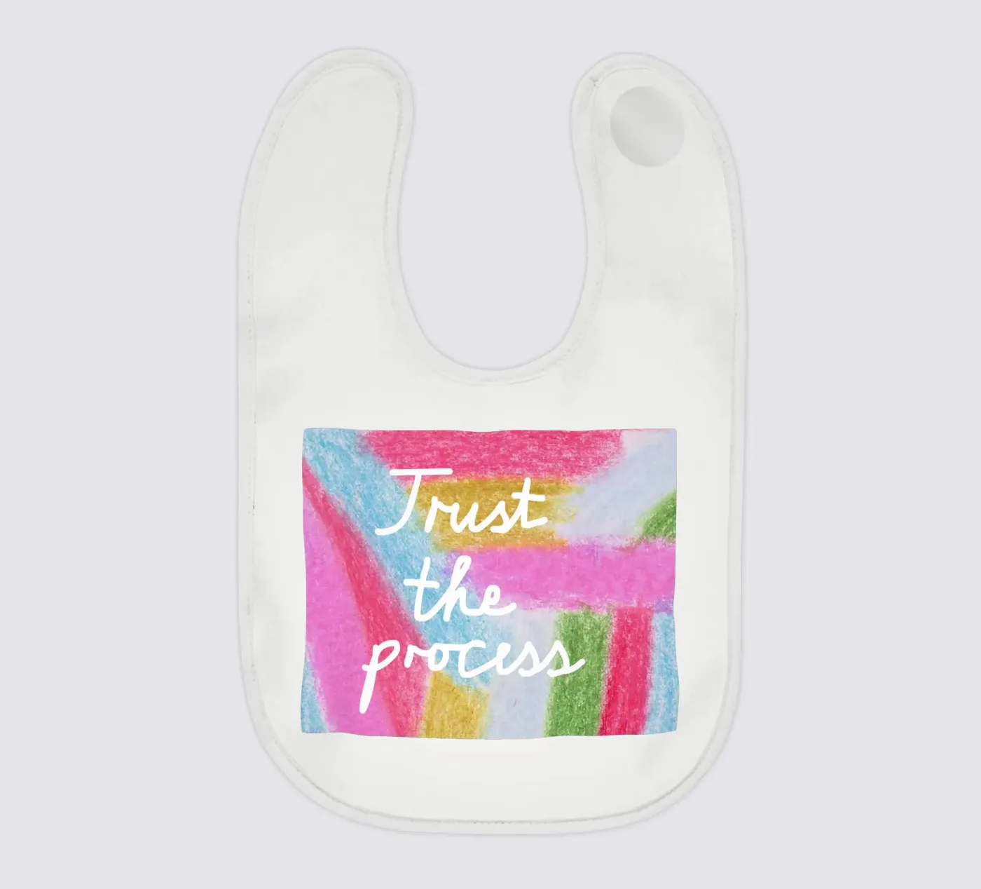 Trust the process baby bib by Iris Knabenschuh Design