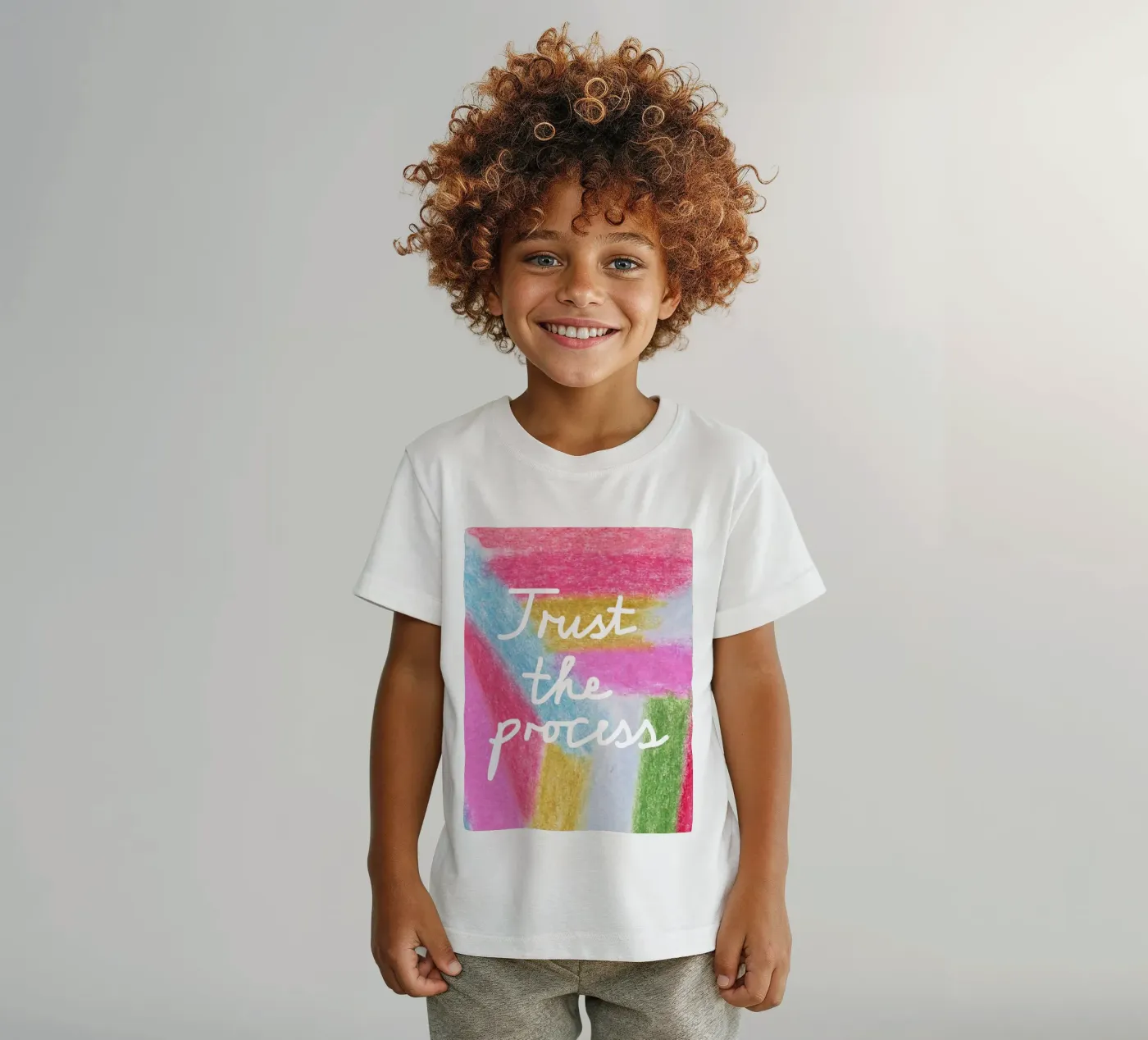Trust the process kids t-shirt by Iris Knabenschuh Design
