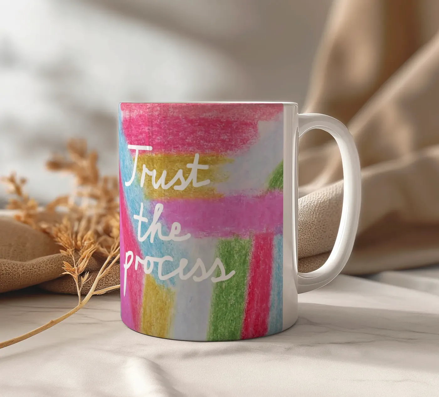 Trust the process ceramic mug by Iris Knabenschuh Design