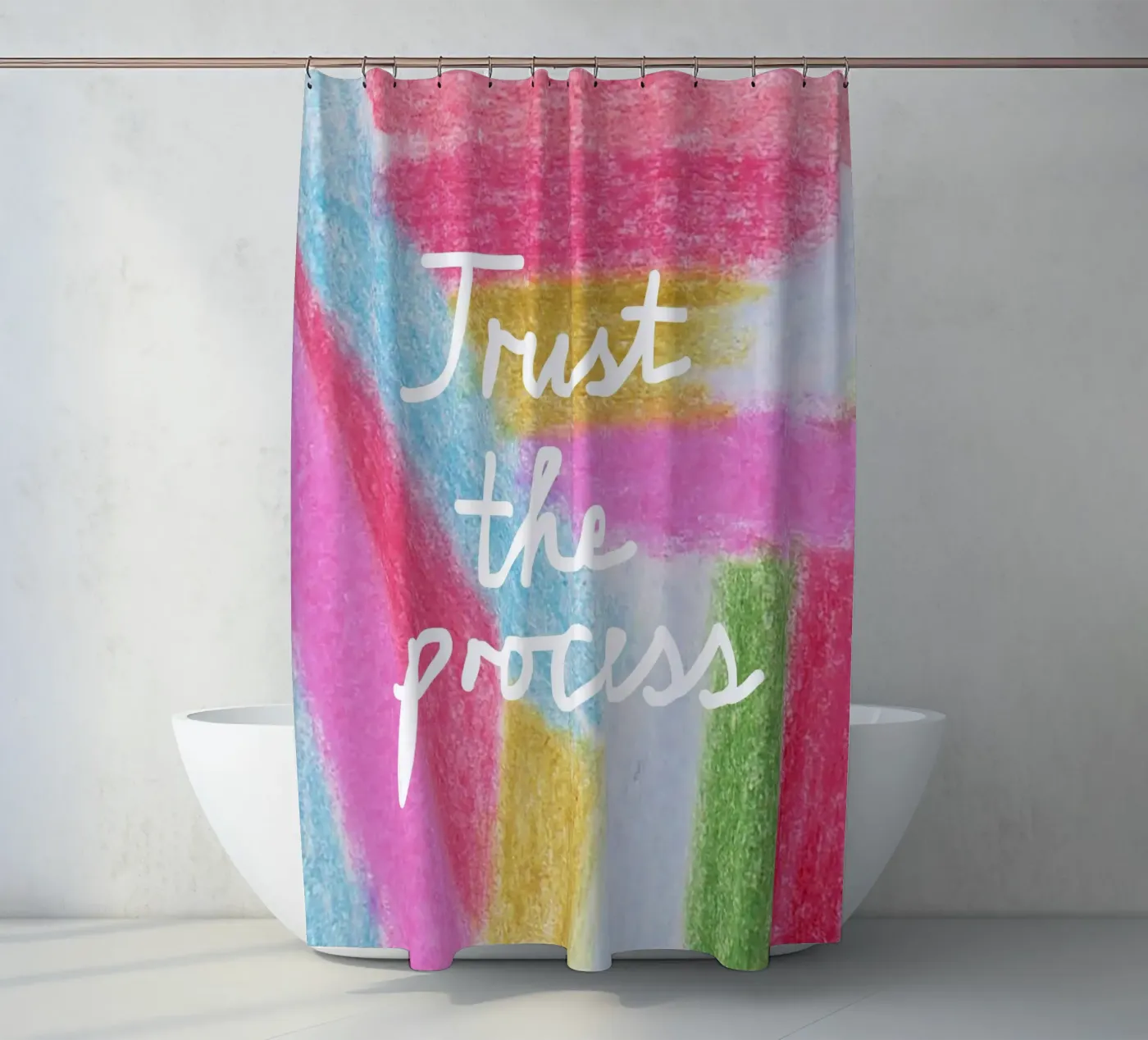 Trust the process rideau de douche de Iris Knabenschuh Design