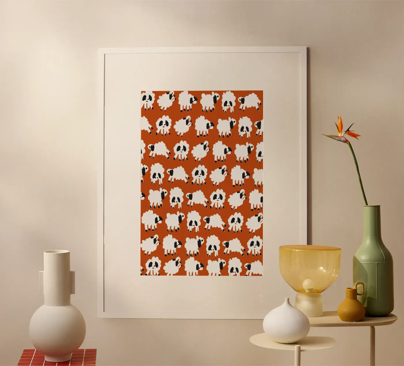Little Cheep Pattern (Brown) poster da treechild