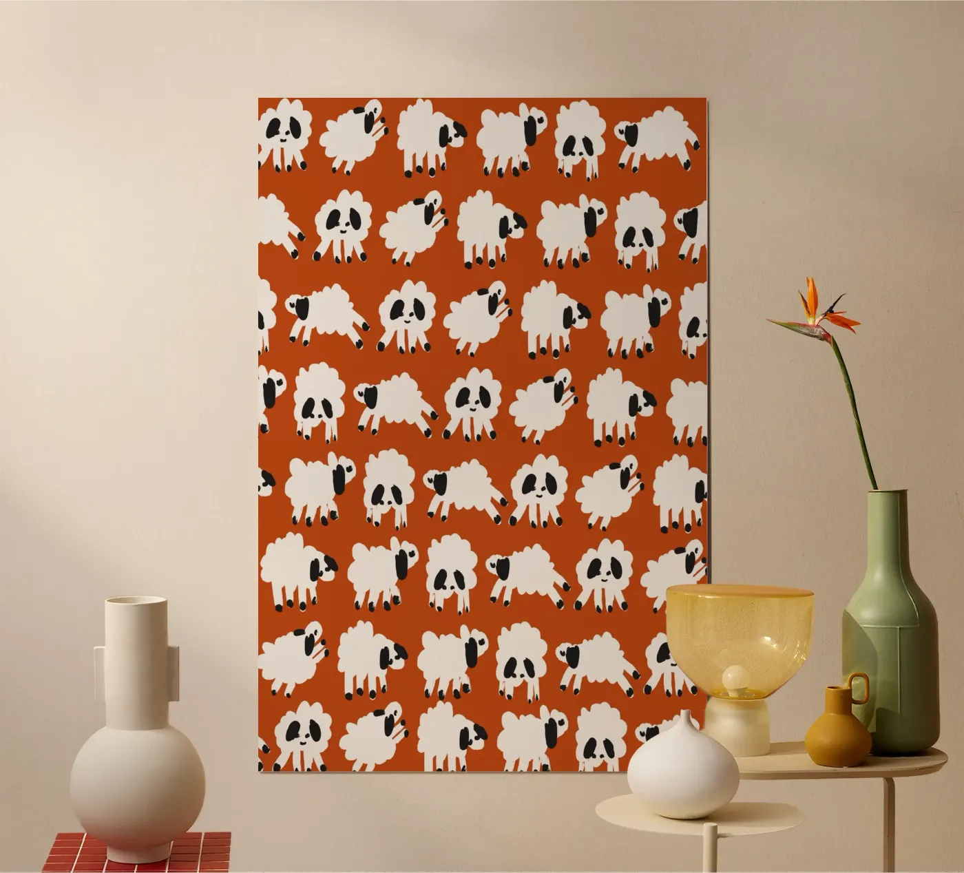Little Cheep Pattern (Brown) poster da treechild
