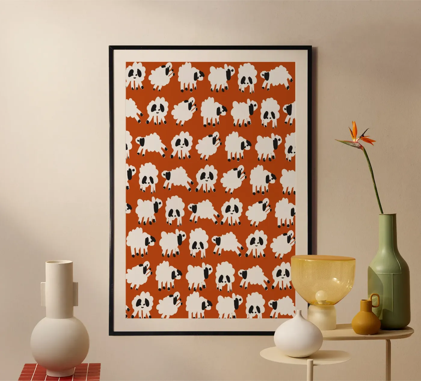 Little Cheep Pattern (Brown) poster da treechild