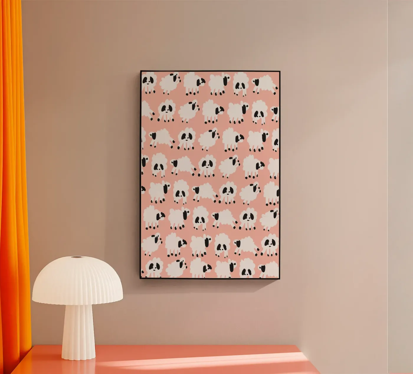 Little Cheep Pattern (Peach) plexiglass da treechild