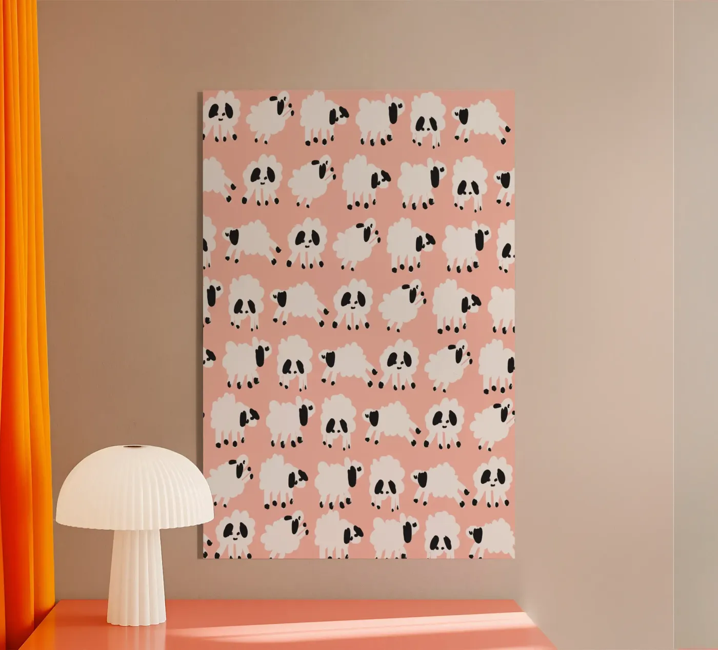 Little Cheep Pattern (Peach) plexiglass da treechild
