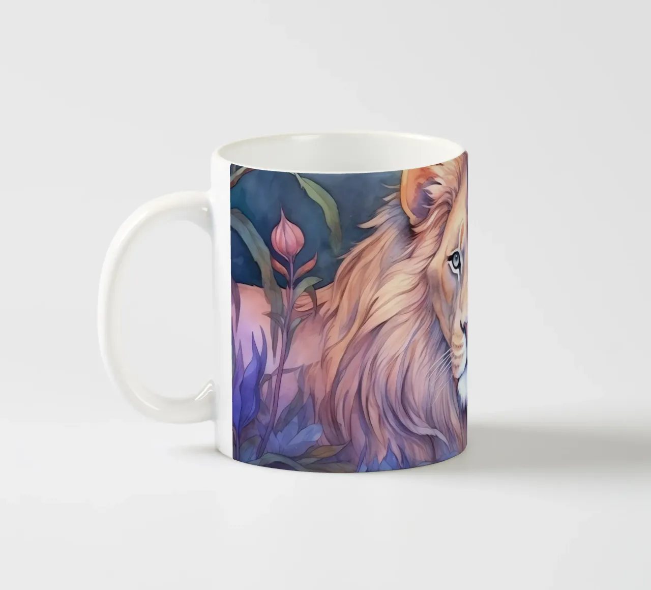 Animale Totem Leone tazza in ceramica da Théïa's Fantasia World