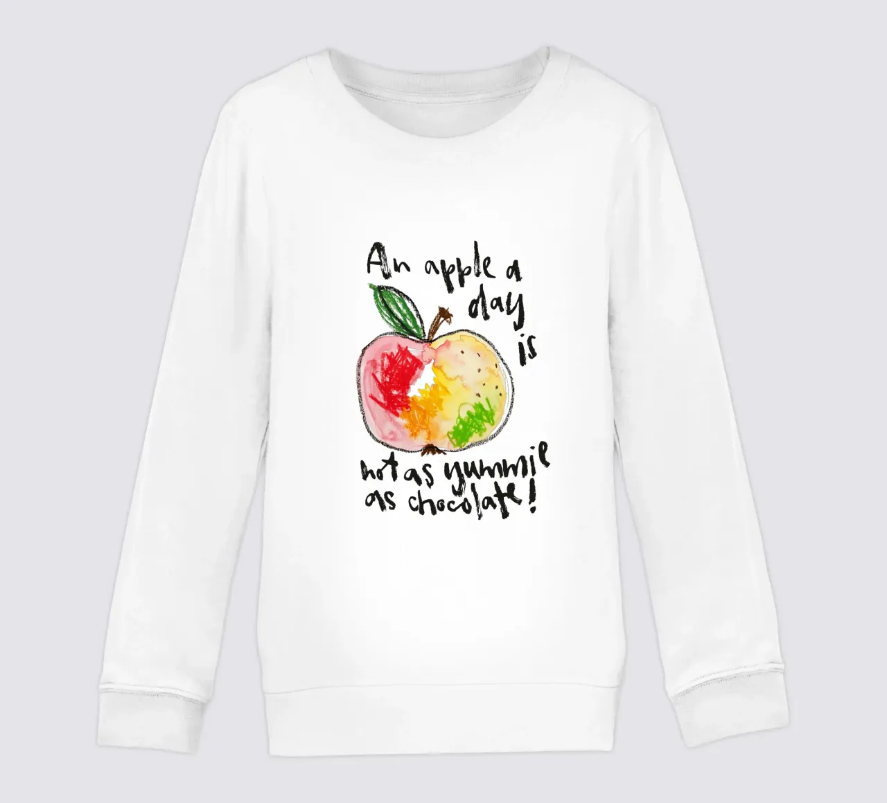 Ein Apfel am Tag felpa bambino da Brushmeetspaper