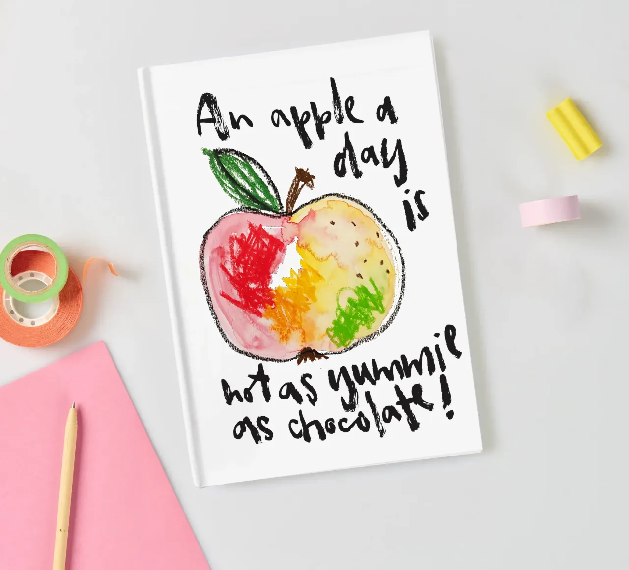 Ein Apfel am Tag diario da Brushmeetspaper
