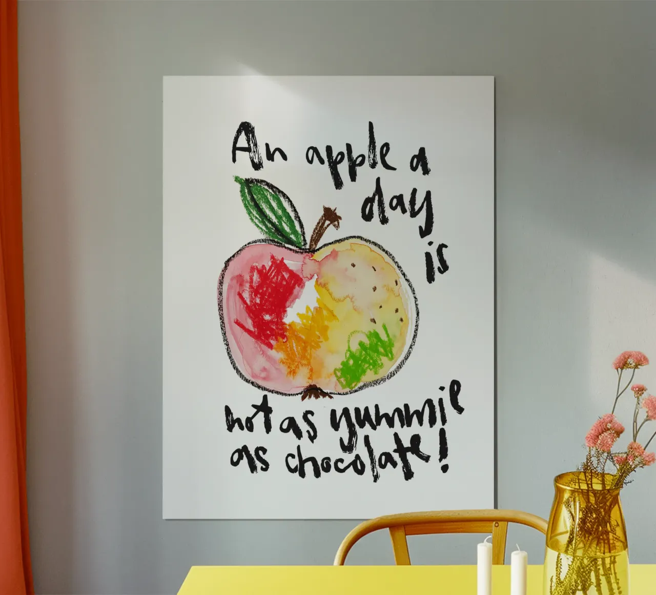 Ein Apfel am Tag carta hahnemühle da Brushmeetspaper