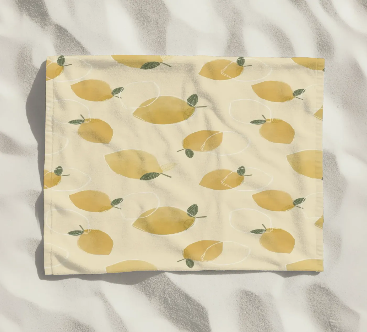 Three Spring Lemons strandhanddoek van Menina Lisboa