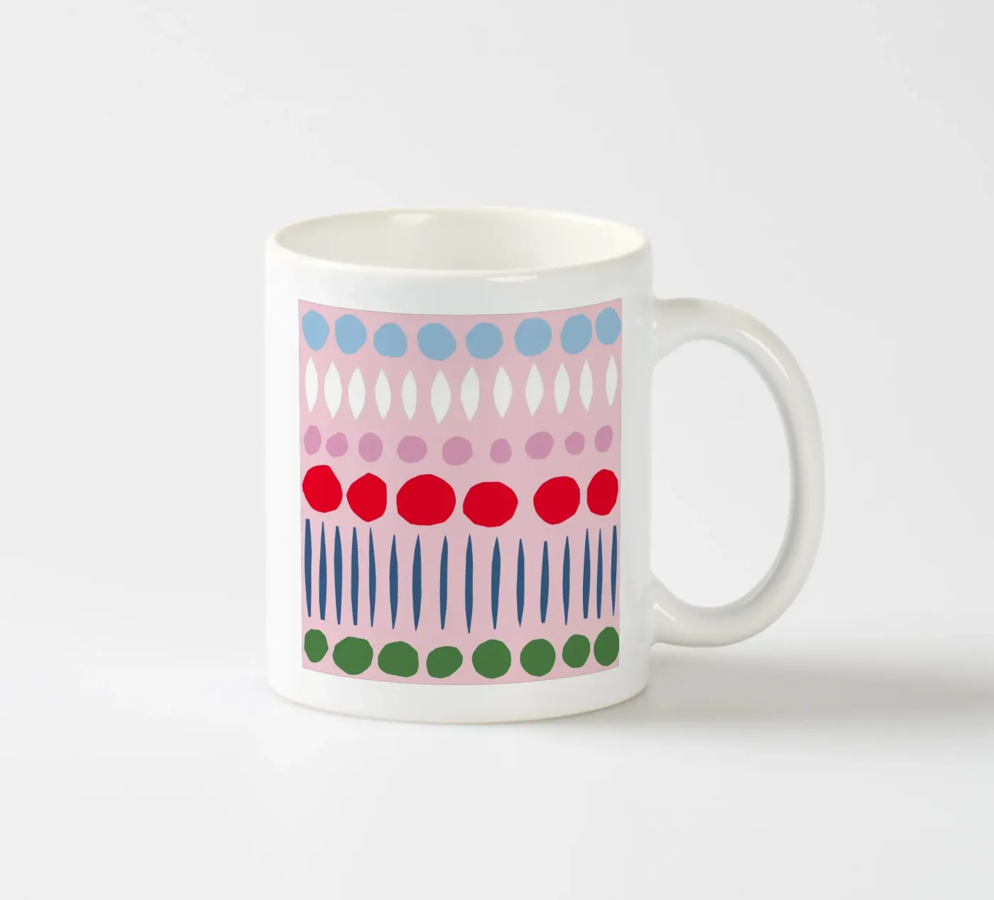 Spring Papercut Pattern ceramic mug by Iris Knabenschuh Design