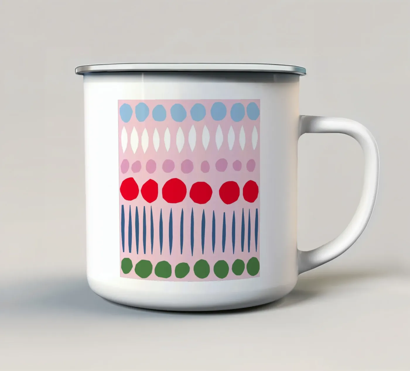 Spring Papercut Pattern enamel mug by Iris Knabenschuh Design