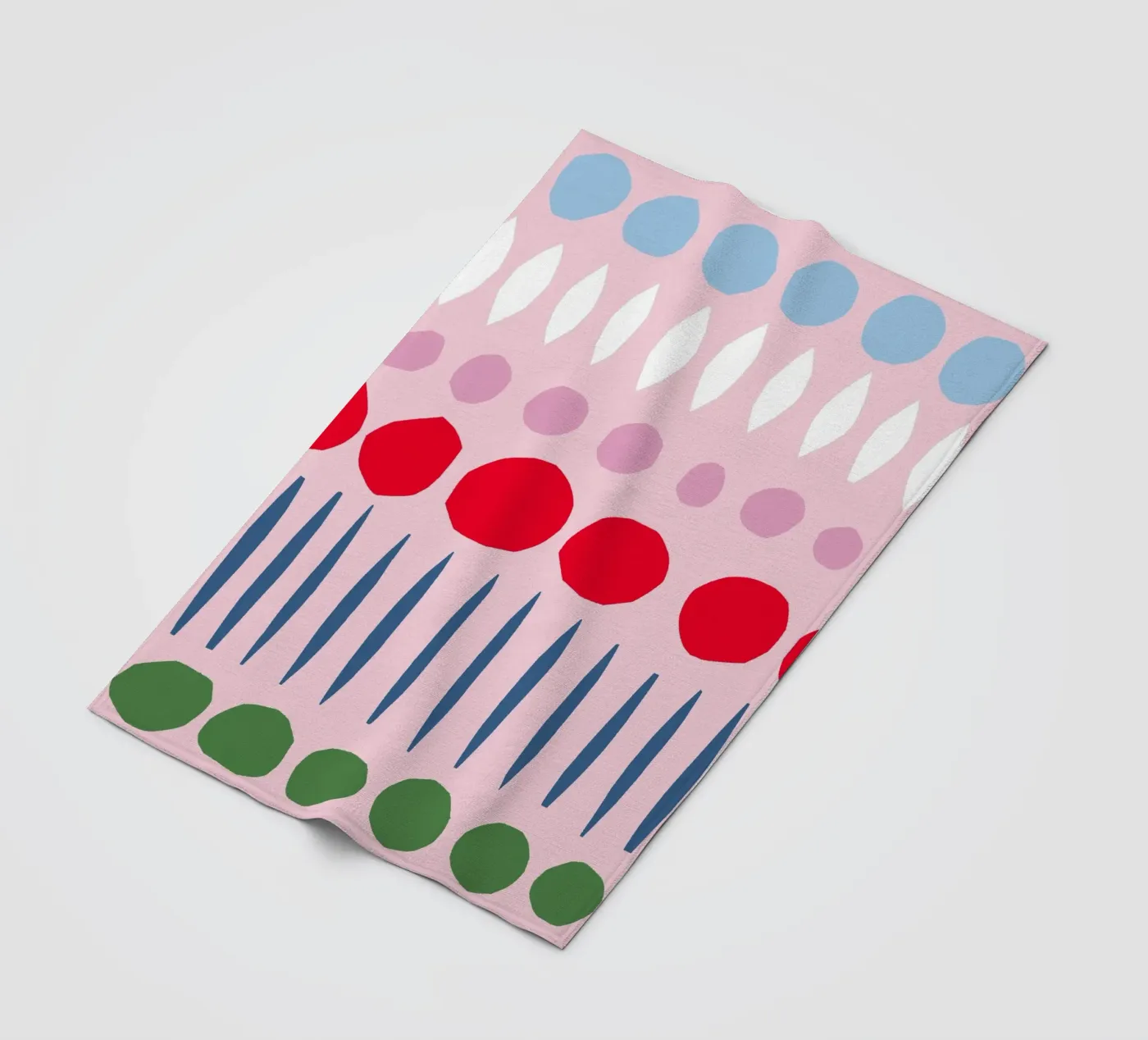 Spring Papercut Pattern fleece blanket by Iris Knabenschuh Design