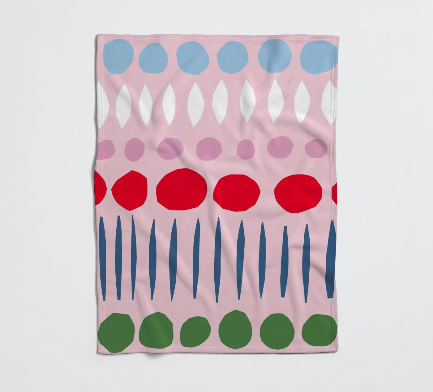 Spring Papercut Pattern fleece blanket by Iris Knabenschuh Design