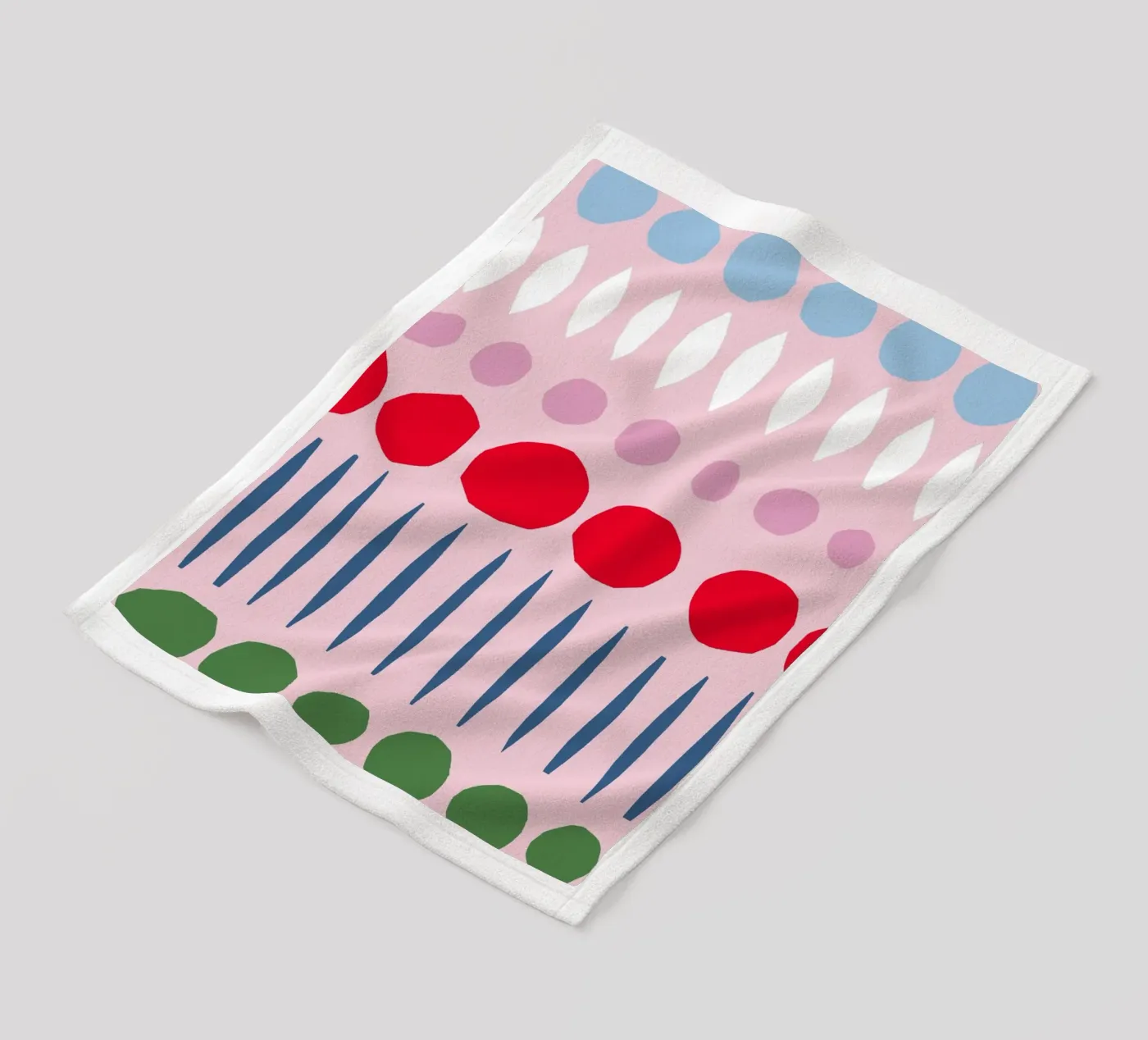Spring Papercut Pattern fleece blanket by Iris Knabenschuh Design