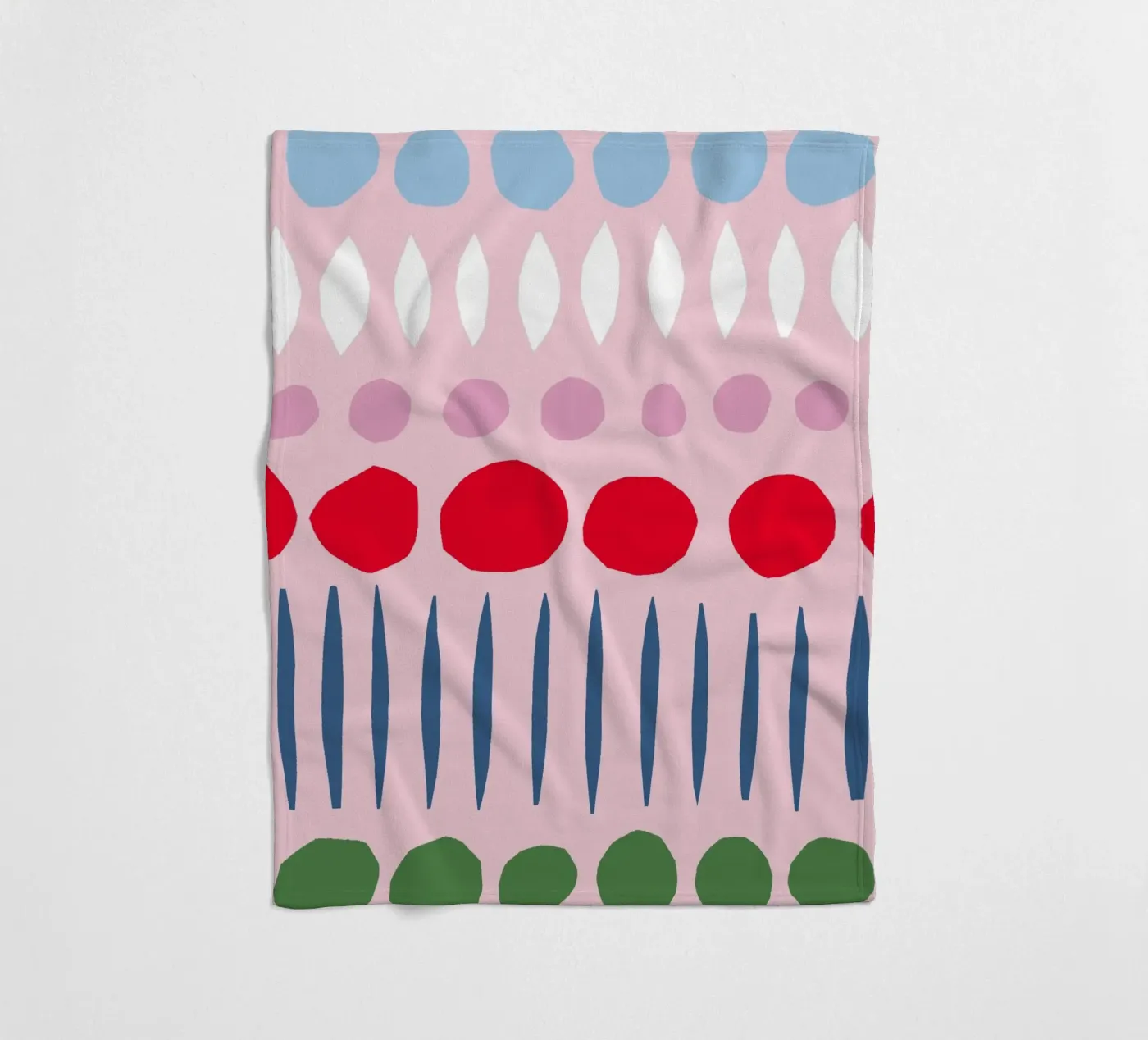 Spring Papercut Pattern fleece blanket by Iris Knabenschuh Design