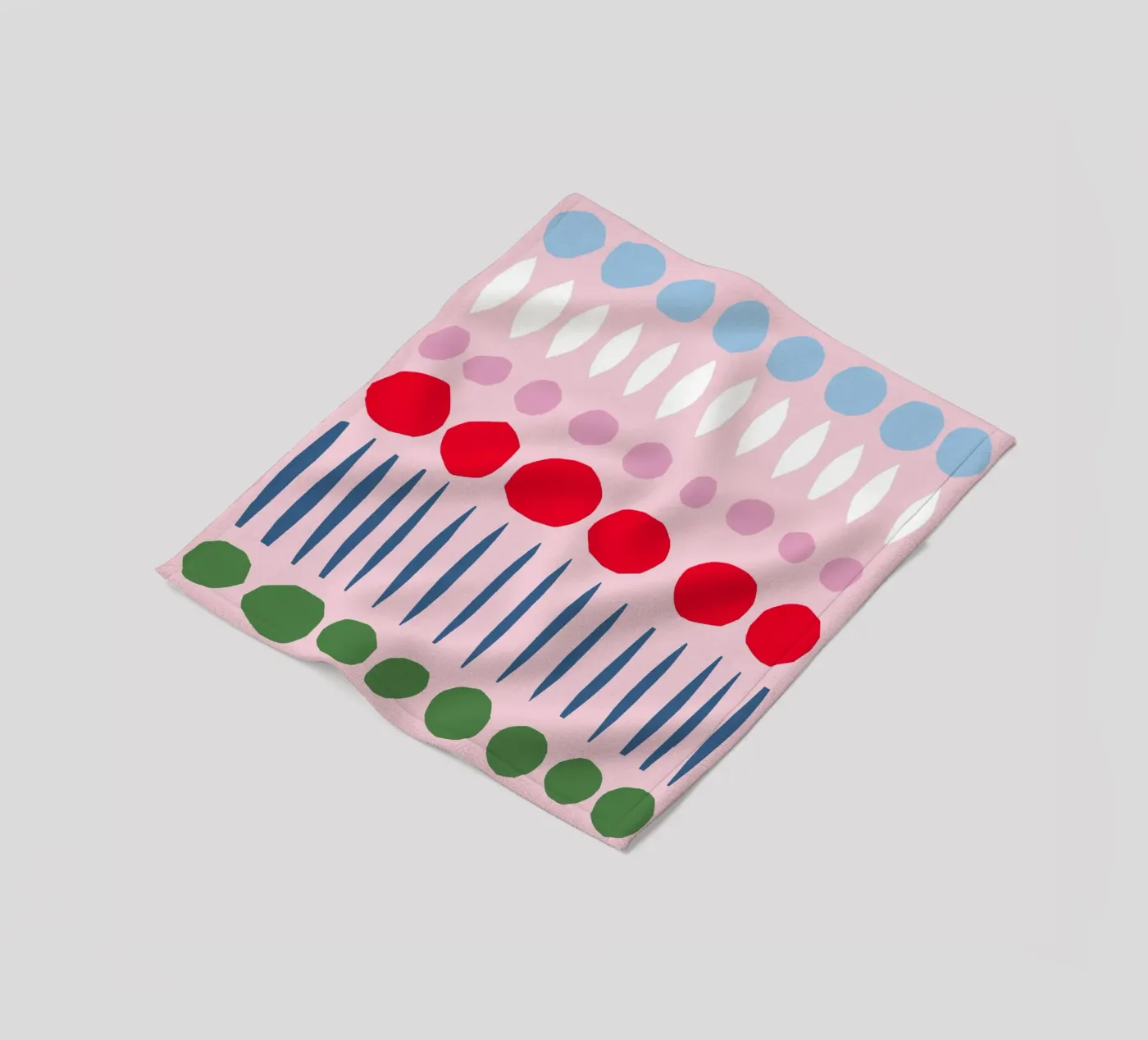 Spring Papercut Pattern fleece blanket by Iris Knabenschuh Design