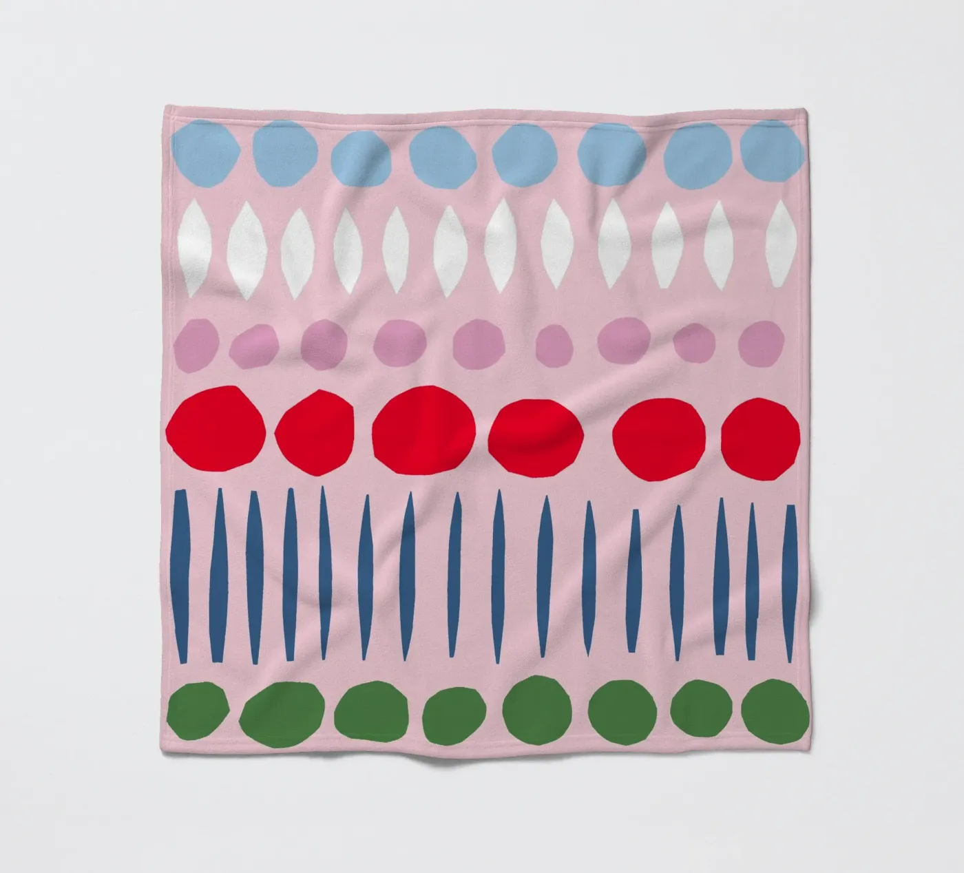 Spring Papercut Pattern fleece blanket by Iris Knabenschuh Design