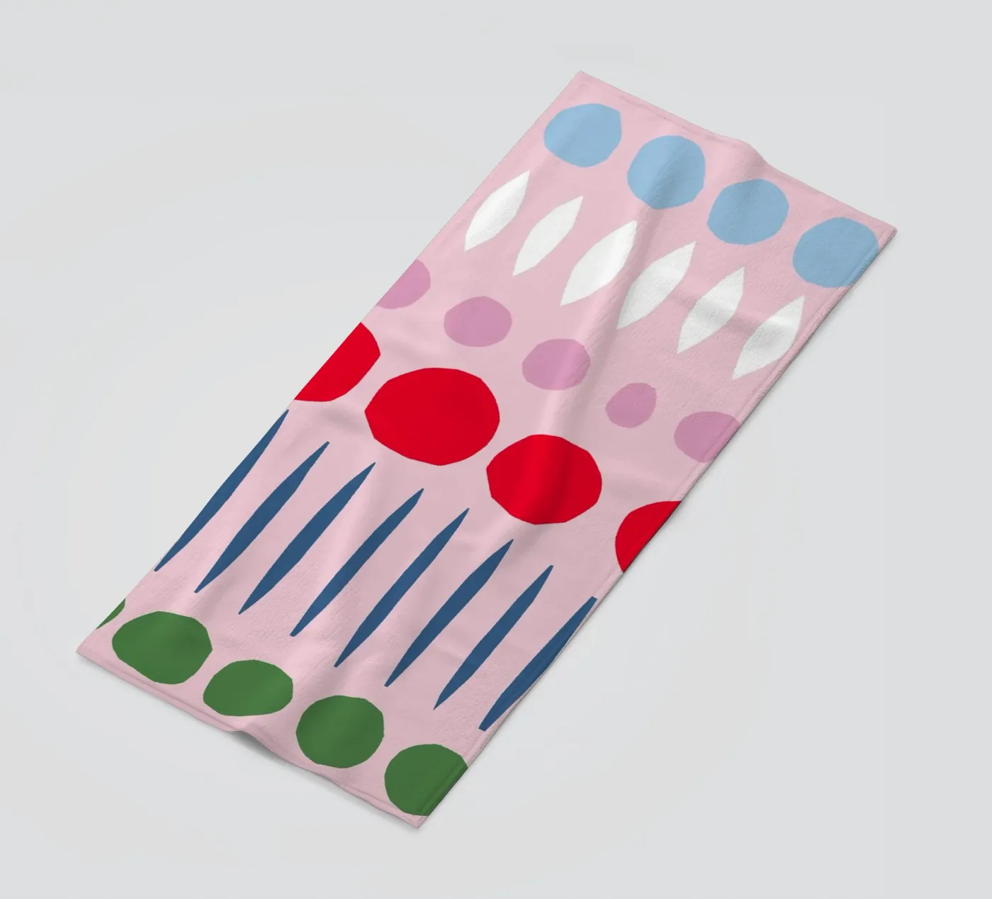 Lente-papiersnijpatroon strandhanddoek van Iris Knabenschuh Design