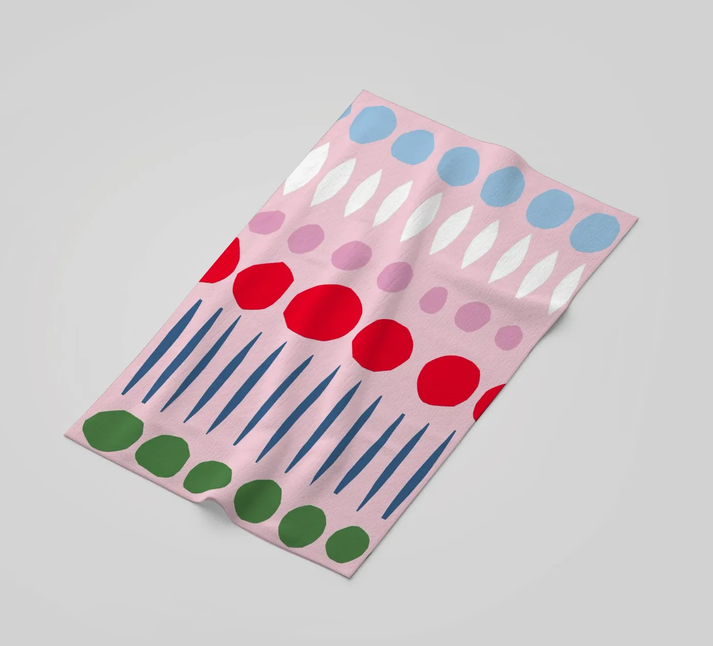 Lente-papiersnijpatroon strandhanddoek van Iris Knabenschuh Design