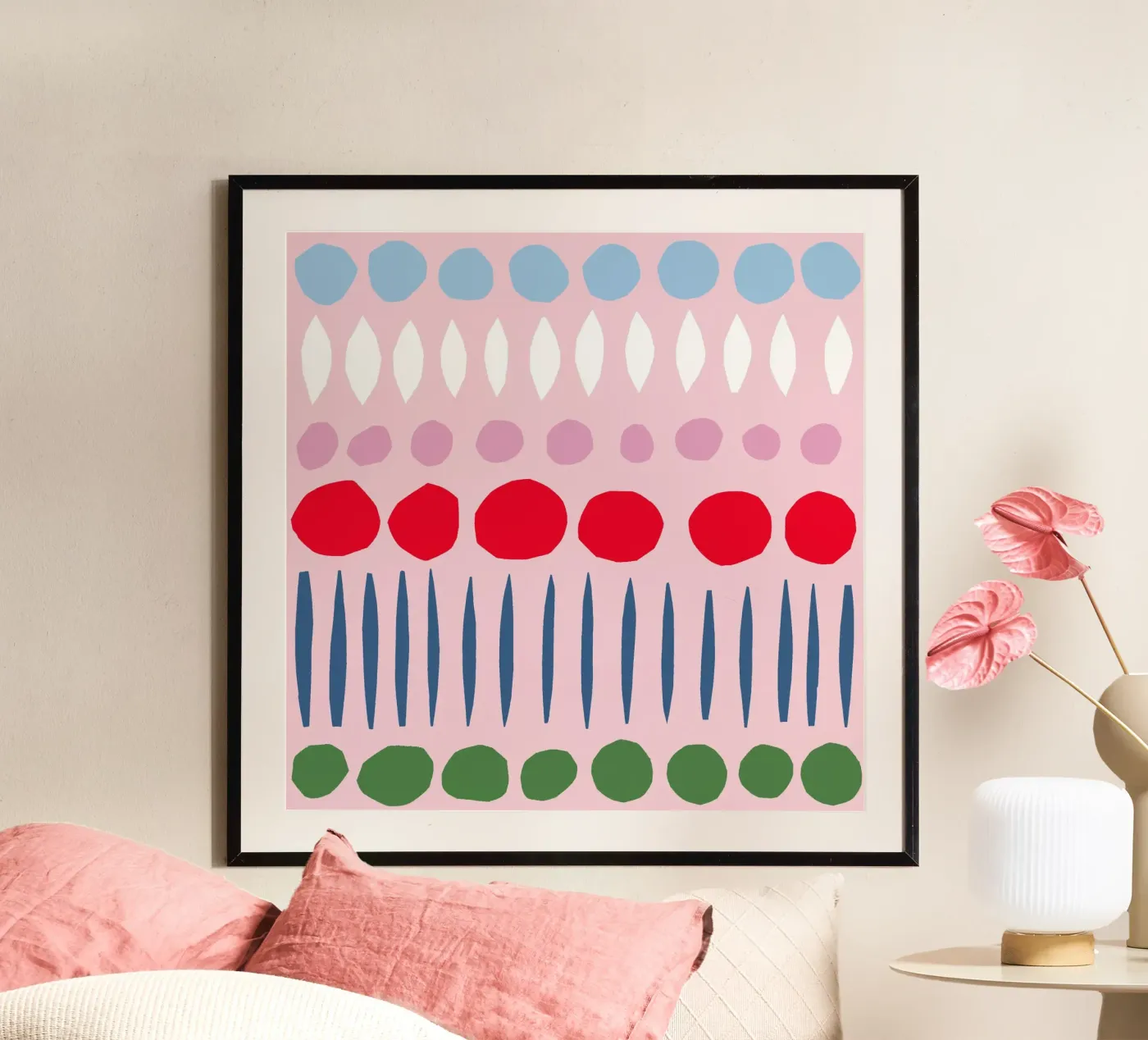 Spring Papercut Pattern poster by Iris Knabenschuh Design