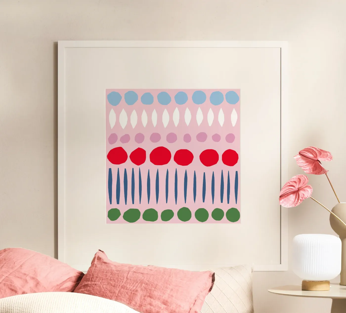 Spring Papercut Pattern poster by Iris Knabenschuh Design